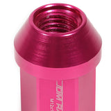 M12 x 1.5 Acorn Style Aluminum Lug Nuts - 35mm Pink 20pc Set
