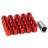 M12 x 1.5 Acorn Style Aluminum Lug Nuts - 35mm Red 20pc Set