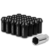 Aluminum Lug Nuts M12 x 1.25 Acorn Extended Closed End 20pc Black
