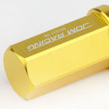 M12 x 1.25 Extended Acorn Lug Nuts 50mm Gold Aluminum 20pc Set