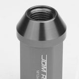Acorn Style Extended Lug Nuts M12x1.25 50mm Gun Metal Aluminum 20pc