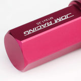 M12 x 1.25 Acorn Style Extended Lug Nuts - Aluminum Pink 20pc