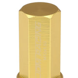 M12 x 1.5 Acorn Style Extended Lug Nuts 20pc Set Gold Aluminum