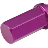 M12 x 1.5 Purple Aluminum Extended Acorn Lug Nuts 50mm 20pc Kit