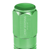 M12 x 1.25 Extended Closed End Lug Nuts 20pc Set Aluminum Green
