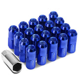 M12 x 1.5 Extended Grooved Shank Lug Nuts 20pc Set - Aluminum