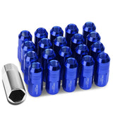 M12 x 1.5 Extended Grooved Shank Lug Nuts 20pc Set - Aluminum