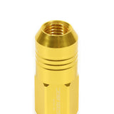 M12 x 1.5 Extended Grooved Shank Lug Nuts 20pc Set - Aluminum