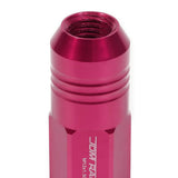 M12 x 1.5 Extended Closed End Lug Nuts 50mm Pink Aluminum 20pc Set
