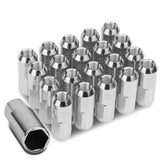 M12 x 1.5 Grooved Shank Extended Lug Nuts 20pc Set Aluminum