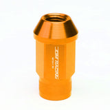 M12x1.5 Aluminum Lug Nuts - 44mm Extended Acorn Knurled - Orange 20pc