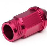 M12x1.5 Aluminum Lug Nuts - 44mm Extended Acorn Style - Pink 20pc