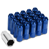 M12 x 1.25 Extended Lug Nuts 60mm Rib Shank 20pc Set Aluminum
