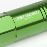 M12 X 1.25 Extended Aluminum Lug Nuts - Green 20pc Set