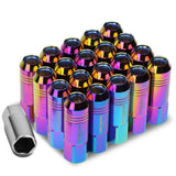 M12 x 1.25 Extended Aluminum Lug Nuts - Neochrome 20pc Kit