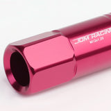 M12 x 1.25 Extended Aluminum Lug Nuts 60mm Pink 20pc Set