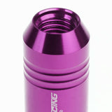 M12 x 1.5 Extended Aluminum Lug Nuts - 60mm Tall - Purple 20pc Set