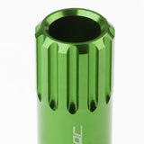 M12 x 1.25 Extended Open End Lug Nuts with Locks - Aluminum