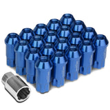 Aluminum Lug Nuts M12x1.25 L40 Style Extended Open End 20 Pack Blue