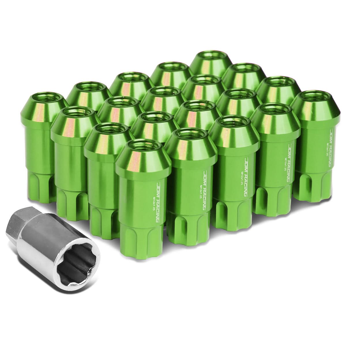 M12 x 1.25 L40 Style Extended Lug Nuts with Locks - Aluminum