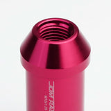 Universal L40 Style Extended Lug Nuts M12x1.25 Pink Aluminum 20pc Set