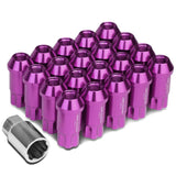 Purple Aluminum Lug Nuts M12x1.25 L40 Style Extended 20pc Set