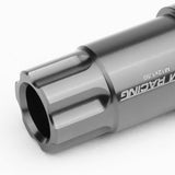 L40 Style Extended Lug Nuts M12x1.5 50mm Gun Metal 20pc w/ Locks Aluminum