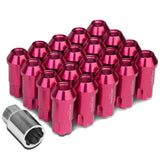 L40 Style Extended Open End Aluminum Lug Nuts M12x1.5 20pc Pink