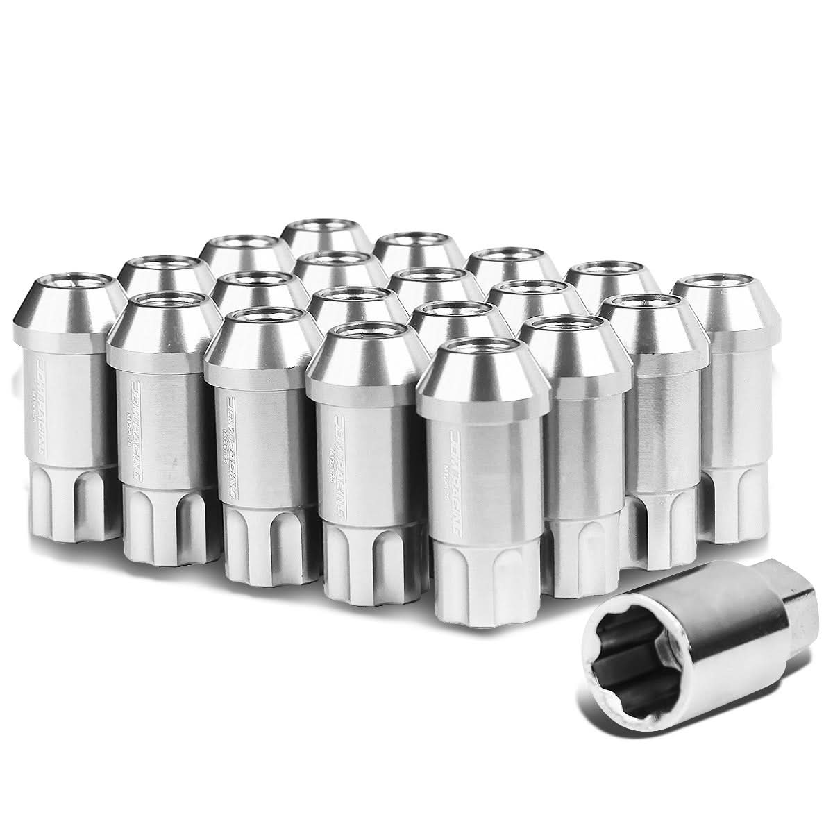 M12 x 1.5 Extended Open End Lug Nuts w/ Locks 20pc Set - Aluminum