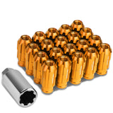 M12 X 1.25 Spline Style Extended Lug Nuts 20pc Set - Aluminum