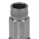 M12x1.25 Aluminum Lug Nuts 50mm Acorn Knurled Extended Open End 20pc