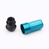 M12 x 1.25 Extended Aluminum Lug Nuts Set - Light Blue
