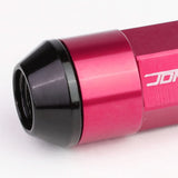 M12 x 1.5 Extended Steel Acorn Lug Nuts with Aluminum Cover - Pink