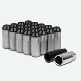 M12 x 1.5 Extended Aluminum Lug Nuts with Steel Acorn 20pc Set