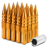 Universal M12x1.5 400 Style Extended Spike Lug Nuts Aluminum 20pc
