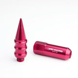 M12 x 1.5 Extended Spike Lug Nuts 20pc Set - Aluminum Pink