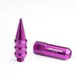 Universal Aluminum Lug Nuts M12x1.5 Purple Extended Spike 20pc Kit