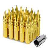 M12 x 1.5 60mm Spike Lug Nuts 20pc Set Aluminum