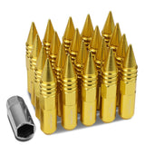 M12 x 1.5 60mm Spike Lug Nuts 20pc Set Aluminum