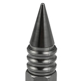 M12 x 1.5 Aluminum Lug Nuts 60mm Spike Style 20pc Set Gun Metal