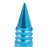 M12 x 1.5 Aluminum Lug Nuts 400 Style w/ Spike 20pc Light Blue