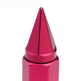 M12 x 1.5 Spike Lug Nuts 60mm/90mm 20pc Set Aluminum Pink