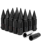 M12 x 1.5 Extended Spike Lug Nuts with Locks 16+4 Set Steel