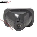 7x6in Blue Halo H4 Bulb Sealed Beam Square Headlight Headlamp