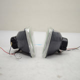 Universal 7x6 Square Projector White Halo Front Headlight Lamp H4 Bulb
