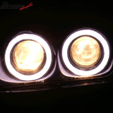1997-2004 Chevy Corvette C5 2X 6000K Headlight Dual LED Halo Rim