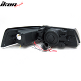 1999-2004 Ford Mustang Black Projector Headlights Lamps Amber Pair