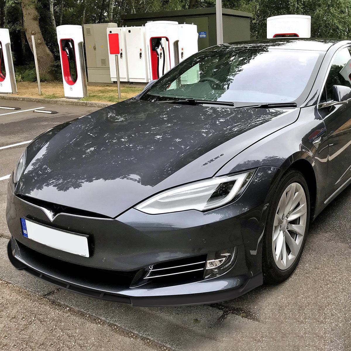 Spec-D Front Bumper Lip Tesla Model S (2012-2016) Black Matte or Gloss