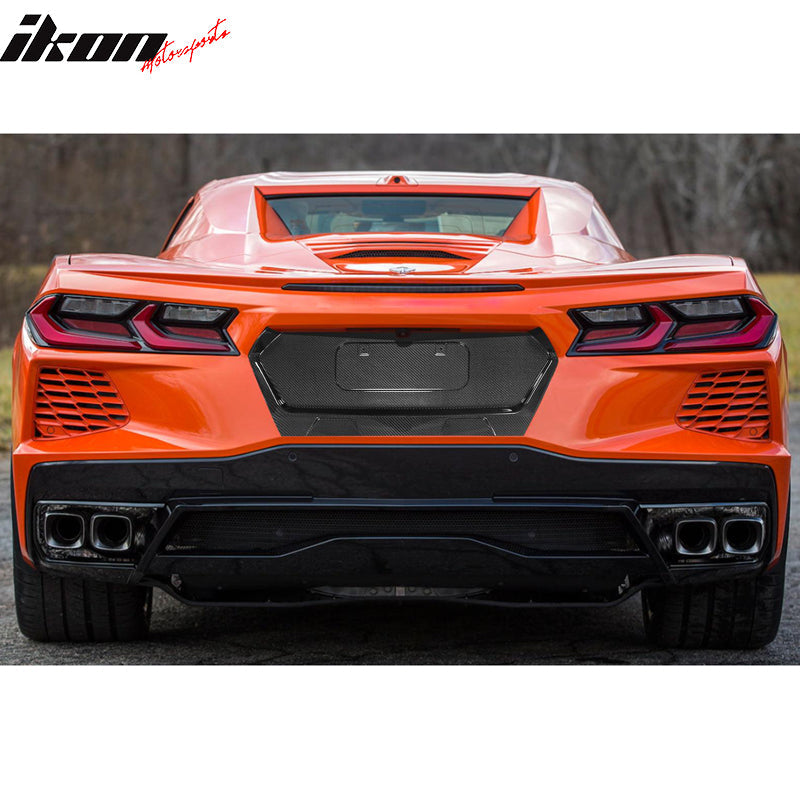 2020-2025 Chevrolet Corvette C8 Gloss Black License Plate Carbon Fiber