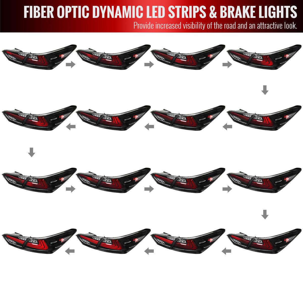 Tail Lights Toyota Camry (2018-2022) Sequential LED w/ Breathing Effect - K2 Industries